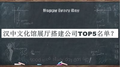 漢中文化館展廳搭建公司TOP5名單揭曉，良心推薦